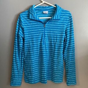 Blue Columbia 1/2 zip fleece sweater size M